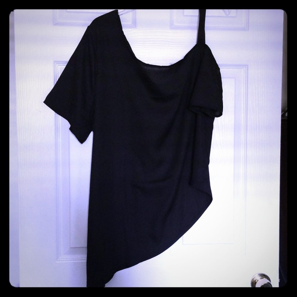 Sheer, off the shoulder blouse
